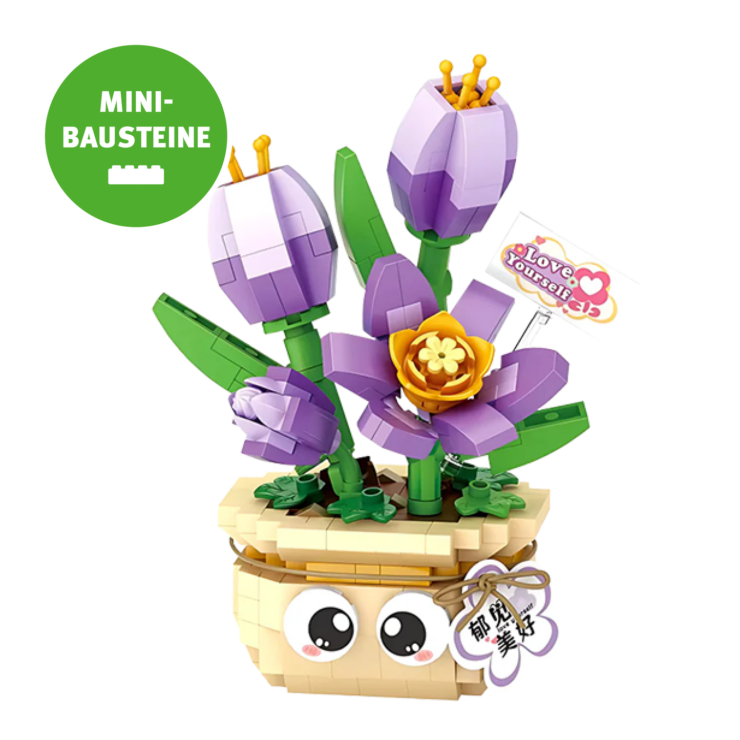 Blume im Topf: Love Yourself