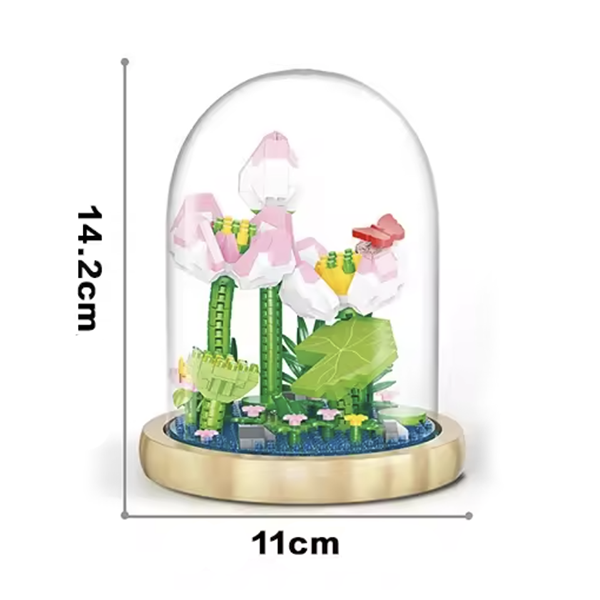 Blume im Glas: Lotus